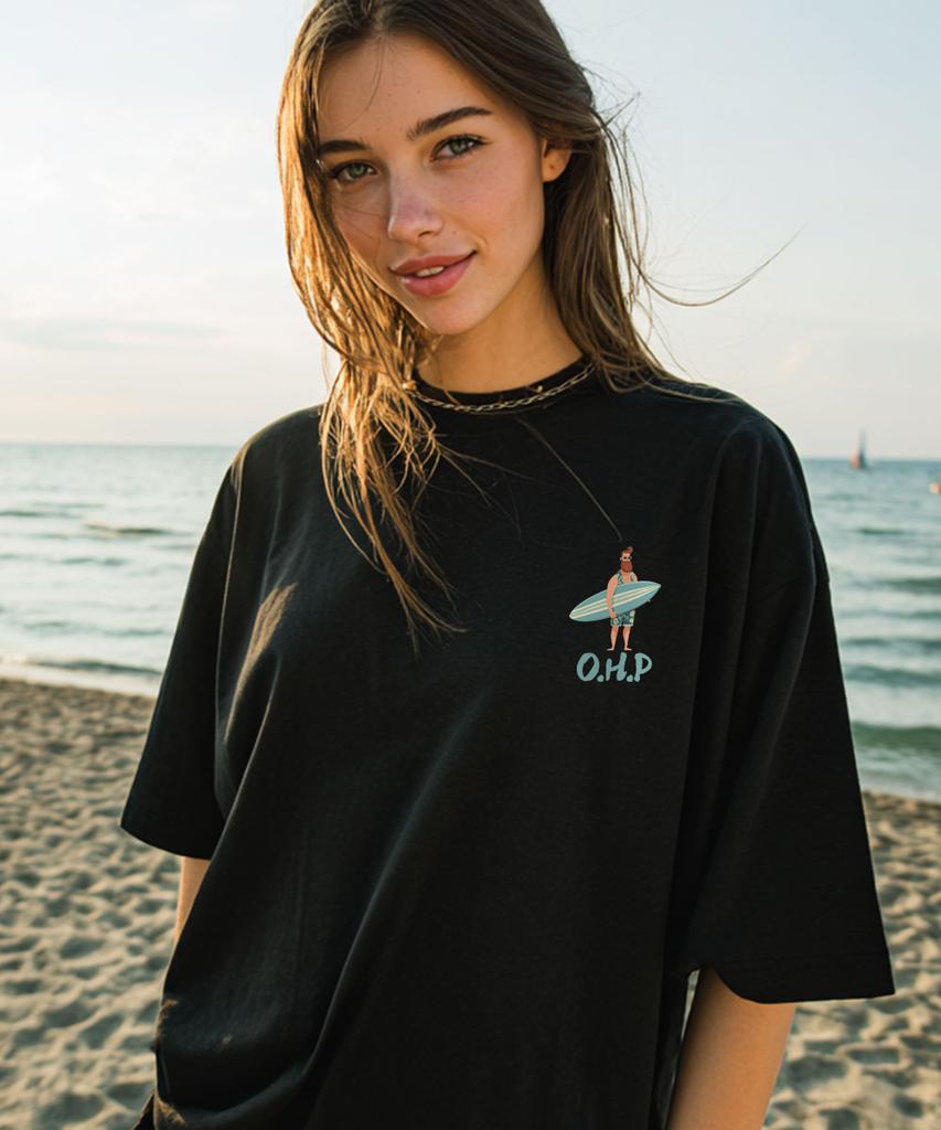 OHP Ohpxjoy4 Surferman Полуоверсайз Футболка с коротким рукавом P
