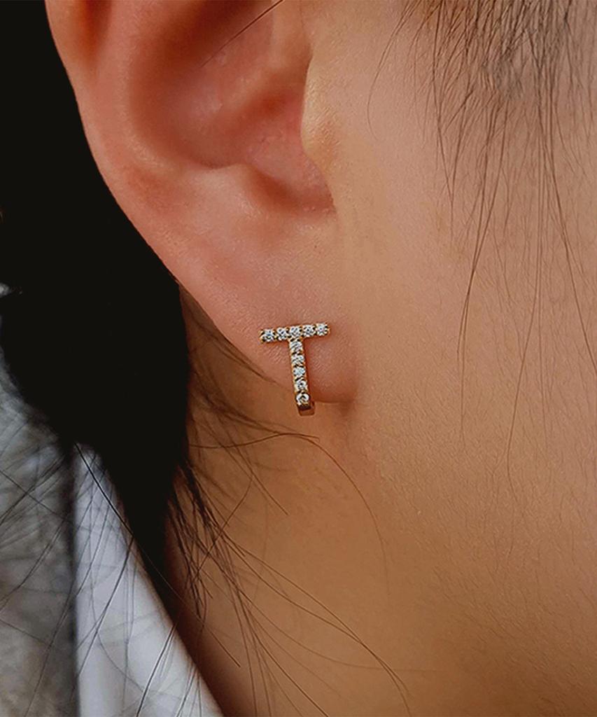 Серьги-пусеты Helene Jewelry из стерлингового серебра 925 пробы со звеньями-цепочками, застежка-пуш-ап