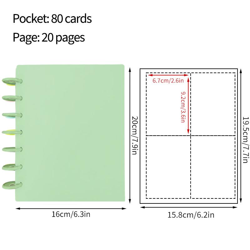 Kpop Альбом для фотокарточек 4/8/9 ячеек, большой вместимости, фотоальбом для хранения карточек айдолов, прозрачный альбом, фоновая бумага