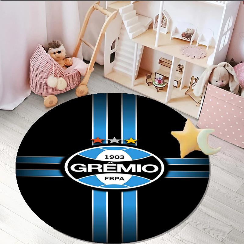 1PC round rug Fc Crest Design Printed Round Area Rug ,Rug For Home Office, Round Chair Rug, Decorative Carpet Fan gifts Christmas gift