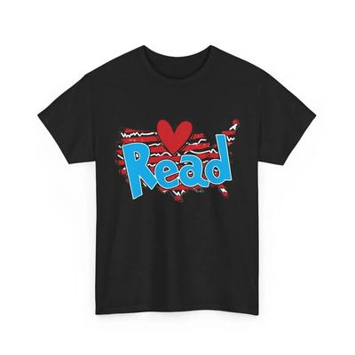 Национальная футболка Read America HearT Книжная Книги Чтение Милый