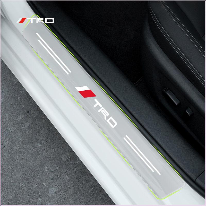 Car Threshold Sticker Scratch Resistant Transparent Film Protector for Toyota Rav4 Camry Prius TRD Venza GR Prado Aqua Hilux
