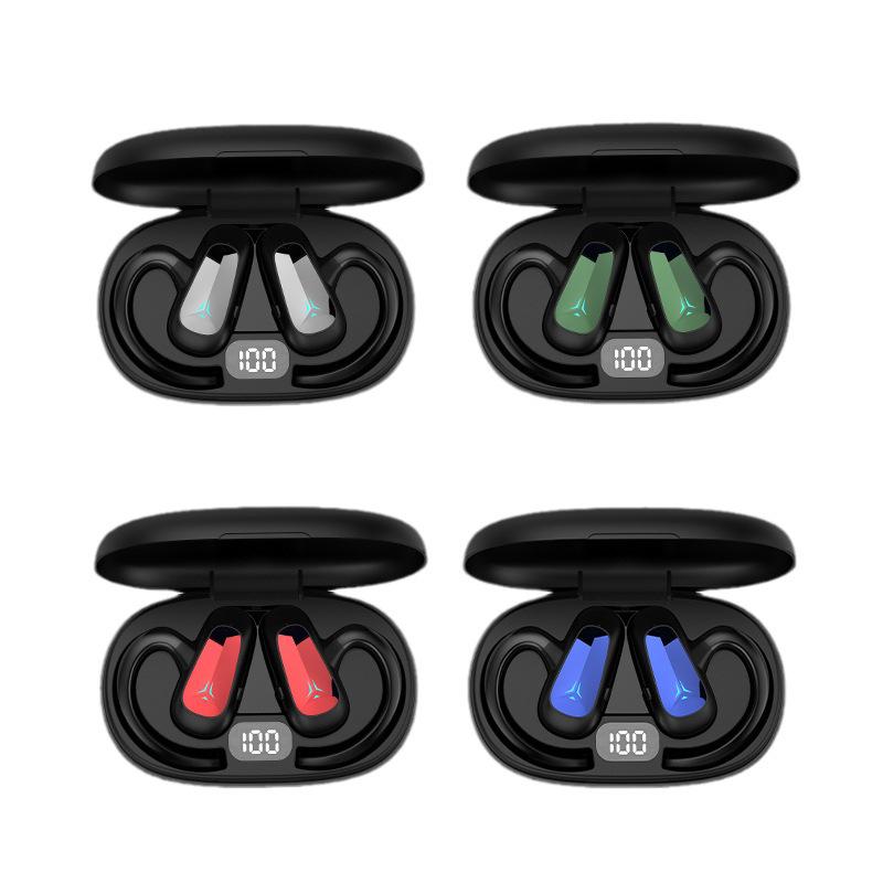 Air Conduction TWS Stereo Sports Bluetooth Earphones - Sweatproof, Dual Ear, True Wireless with Ear Hook.