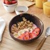 1 Set 12-15cm Natural Coconut Shell Bowl Wooden Multi-purpose Large Capacity Food-grade Hard Food Container with Spoon