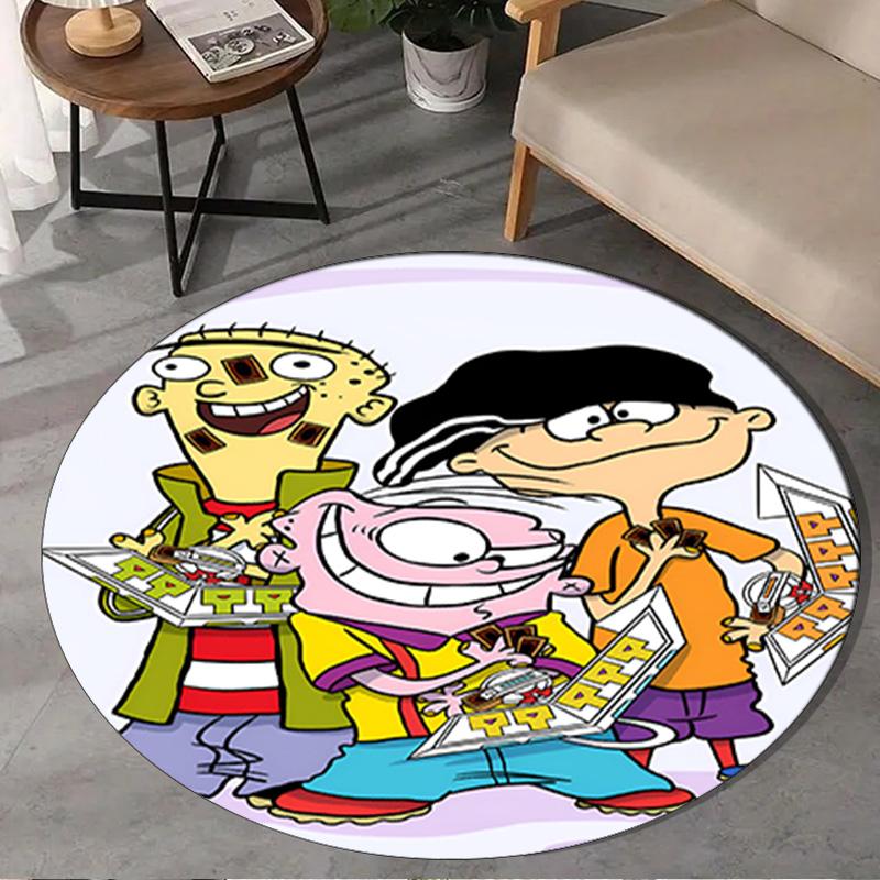 Ed Eddy Mystery Round Rug for Livingroom,Bedroom, Palyroom, Chair Rug, Area rug, Circle Carpet, Large Size Fan Christmas gift