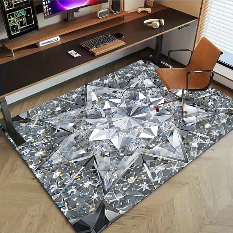 1 шт. Алмазы Кристалл Очень Большой Нескользящий Ковер для Пола, Офис, Семья, Спальня Большой Ковер Ковры для Помещений, Яркие Цвета