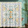 Boho Vintage Flower Shower Curtain Sets For Bathroom Retro Floral Shower Curtain Rustic Country Polyester Bathtub Curtain