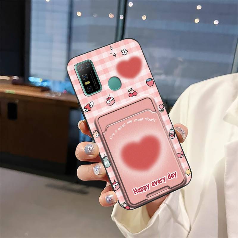 Cover Cartoon Phone Case For Doogee N30 Silicone Card Slot Cute Anti-knock Card Sleeve Fashion Design Graffiti Soft Case