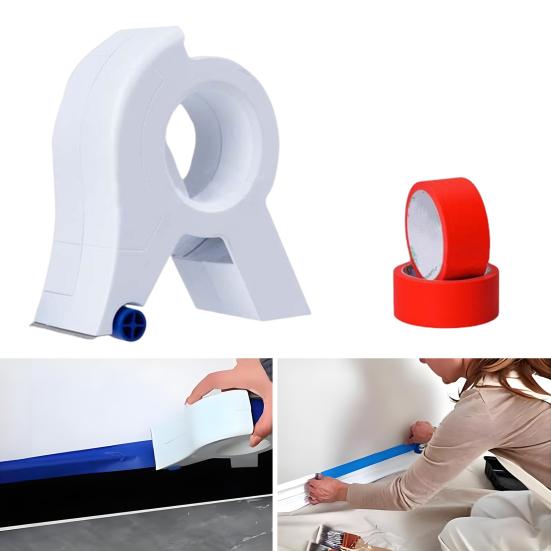 Аппликатор малярной ленты с 1 лентой Диспенсер для малярной ленты для отделки окон, дверей, рам, резак для упаковочной ленты Портативный резак для этикеток