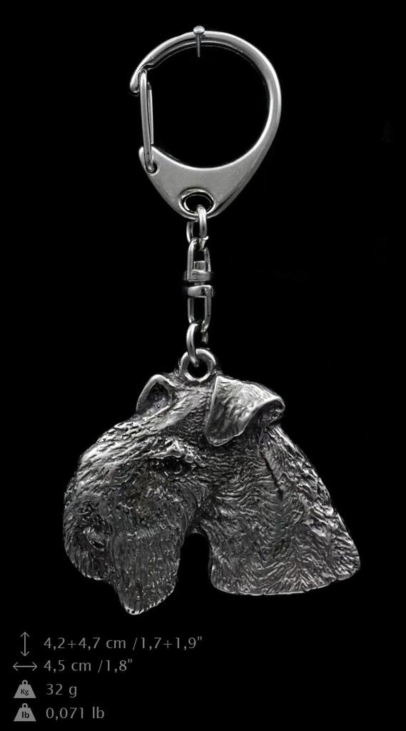 Lakeland Terrier - Silver-plated Key Ring with Dog, Handbag Decoration, Backpack Pendant by Art-Dog Brand