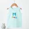 Children's Summer Cartoon Print Cotton Vest - Sleeveless A-Type Top for Boys and Girls