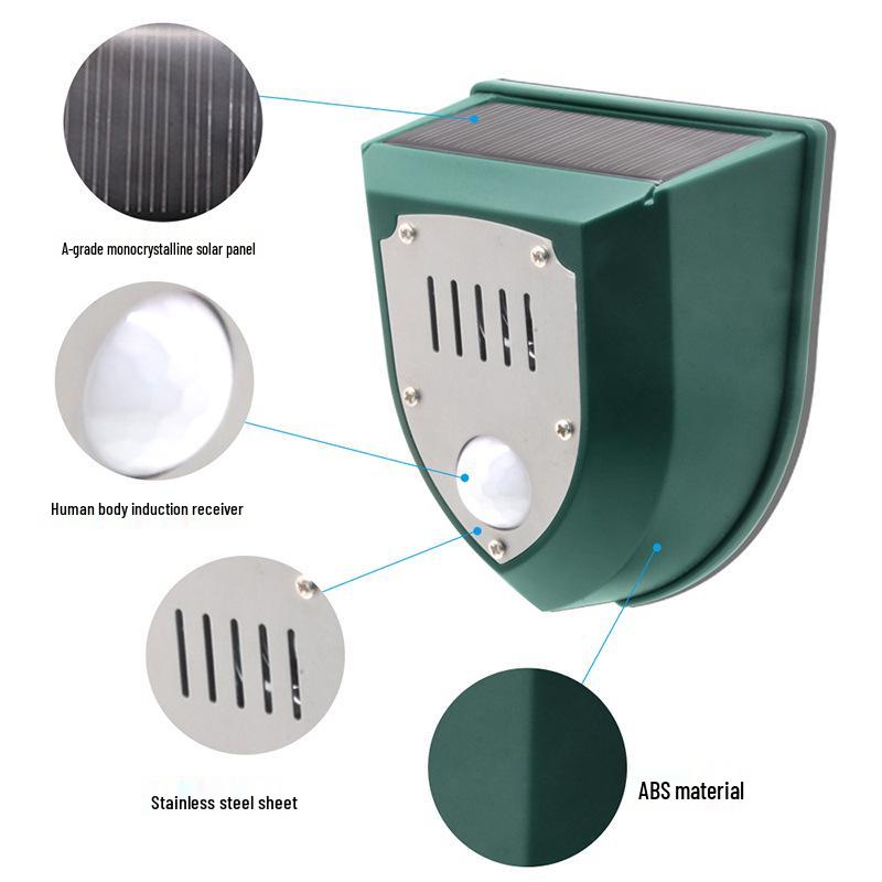Солнечный инфракрасный датчик движения с сигнализацией и отпугивателем животных