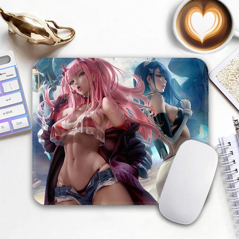 Anime Kawii Standard Mouse Pad D_DARLING in the F_FRANXX Zero Two Gamer Small Mousepad Travel Mouse Mat Non-Slip Mousemat