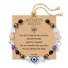 New Amethyst Beaded Pulling Bracelet Female Pull-up Buckle Devil's Eye Obsidian Beaded Bracelet Jewelry
