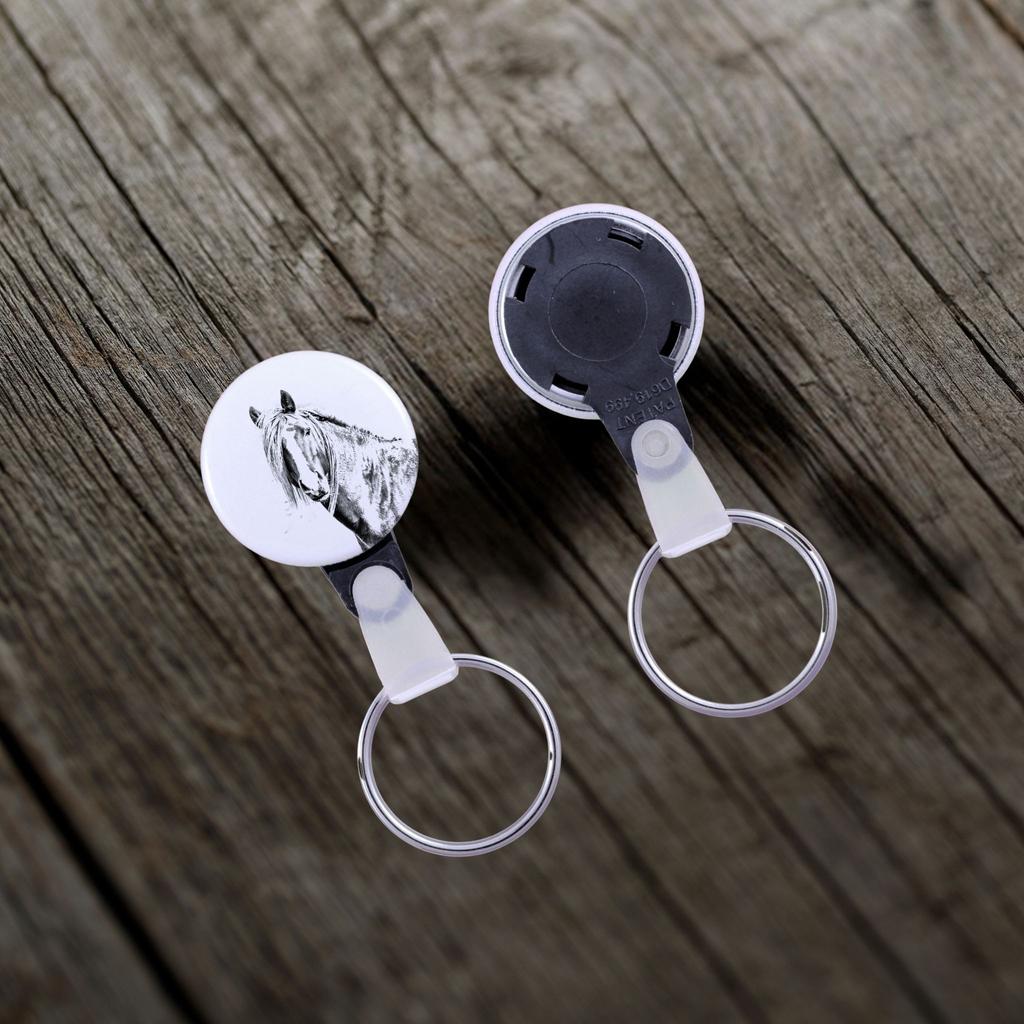 Canadian Horse - Unique Keychain with a Horse Picture, Handmade Product, Light and Handy Pendant from Art-Dog Brand