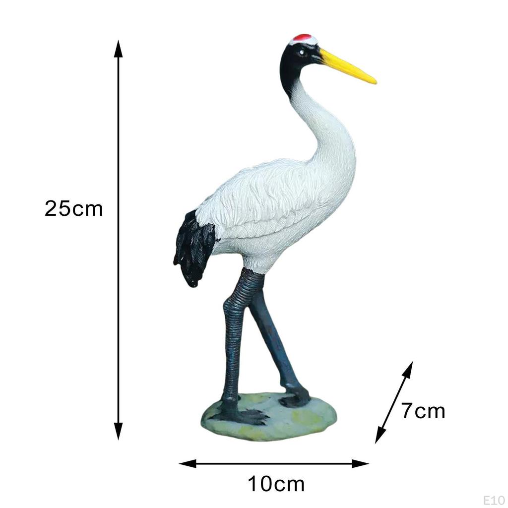Садовая статуя, фигурка животного, журавль, скульптуры для двора, художественное ремесло, новинка, миниатюрные статуи птиц для