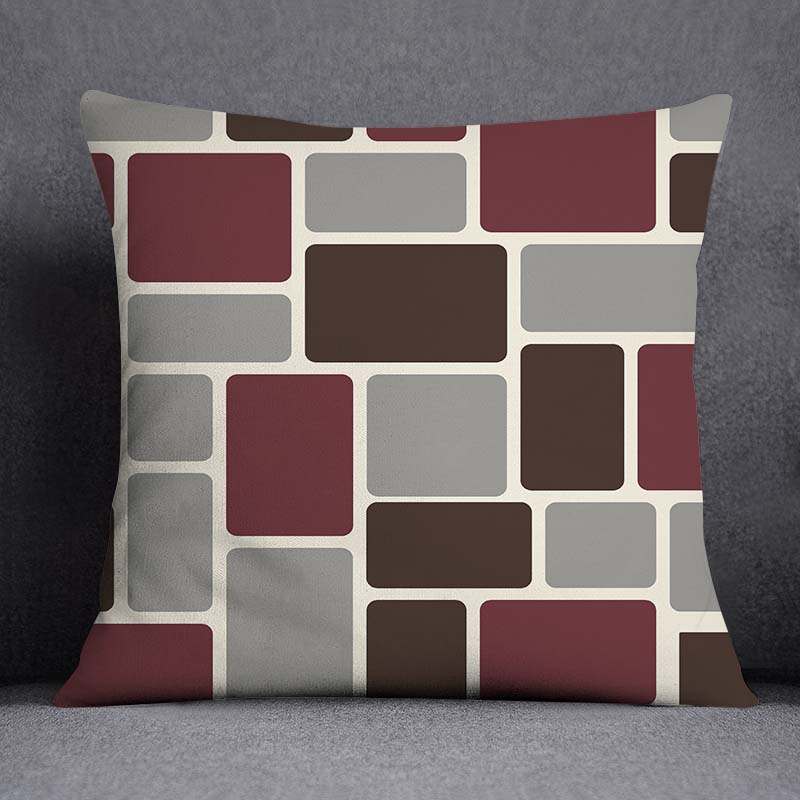 Geometric Color Pillowcase Home Decoration Pillowcase Square Pillowcase Home Office Decoration Cushion Cover