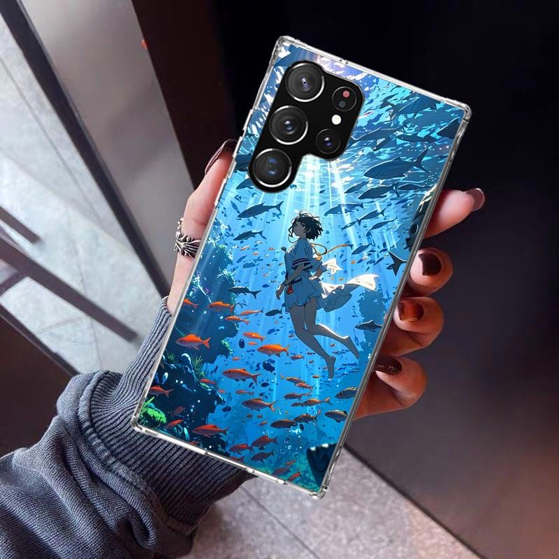 Japanese Garden Pond Koi Phone Case For Samsung Galaxy S23 S24 S25 Edge S26 Ultra S22 + S21 Plus S20 FE Cover Silicone Print She