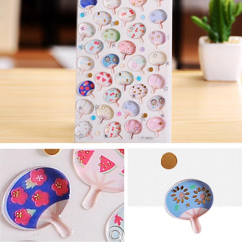 Fun Fantasy Cartoon Stickers Bronzing 3D Environmental Protection Mobile Phone Diary Handbook Sticker Material Children Gifts