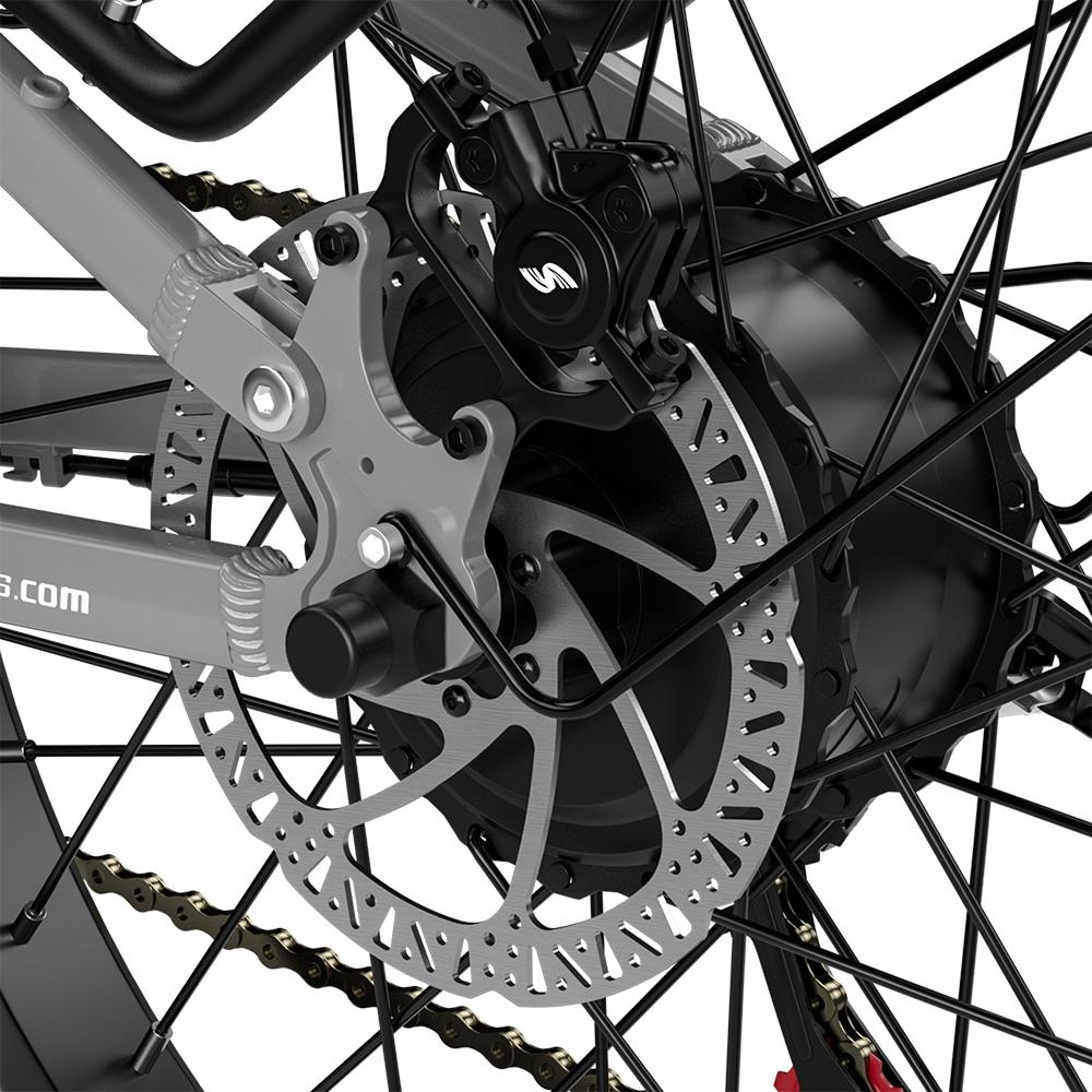 Shengmilo S600 2000W Electric Mountain Bike, 48V 17.5Ah Samsung Battery, Hydraulic Brakes, 26" Fat Tyres, Shimano 7-Speed - Men's E-Bike