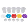 5pcs Kids Paint Cups Multipurpose Spill Proof Reusable Paint Containers with Colored Lids for