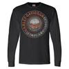 Мужская футболка с длинным рукавом Harley-Davidson Halo Willie G Skull, круглый вырез - Черная