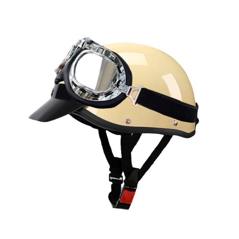 Vintage-Style Half Helmet Electric Scooter Motorcycle 3C Certified Unisex Use ABS Material