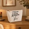 Trousse de toilette - PLANETEE - Collection « J'peux pas minimaliste » - Beige - 100% coton - 3 L, zip métal