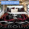 Music band cartoon Pattern Bedding,Quilt Set Quilt Cover Pillowcase Home Birthday Gift (1*duvet cover+2*pillowcase,without core)XSJT0917495