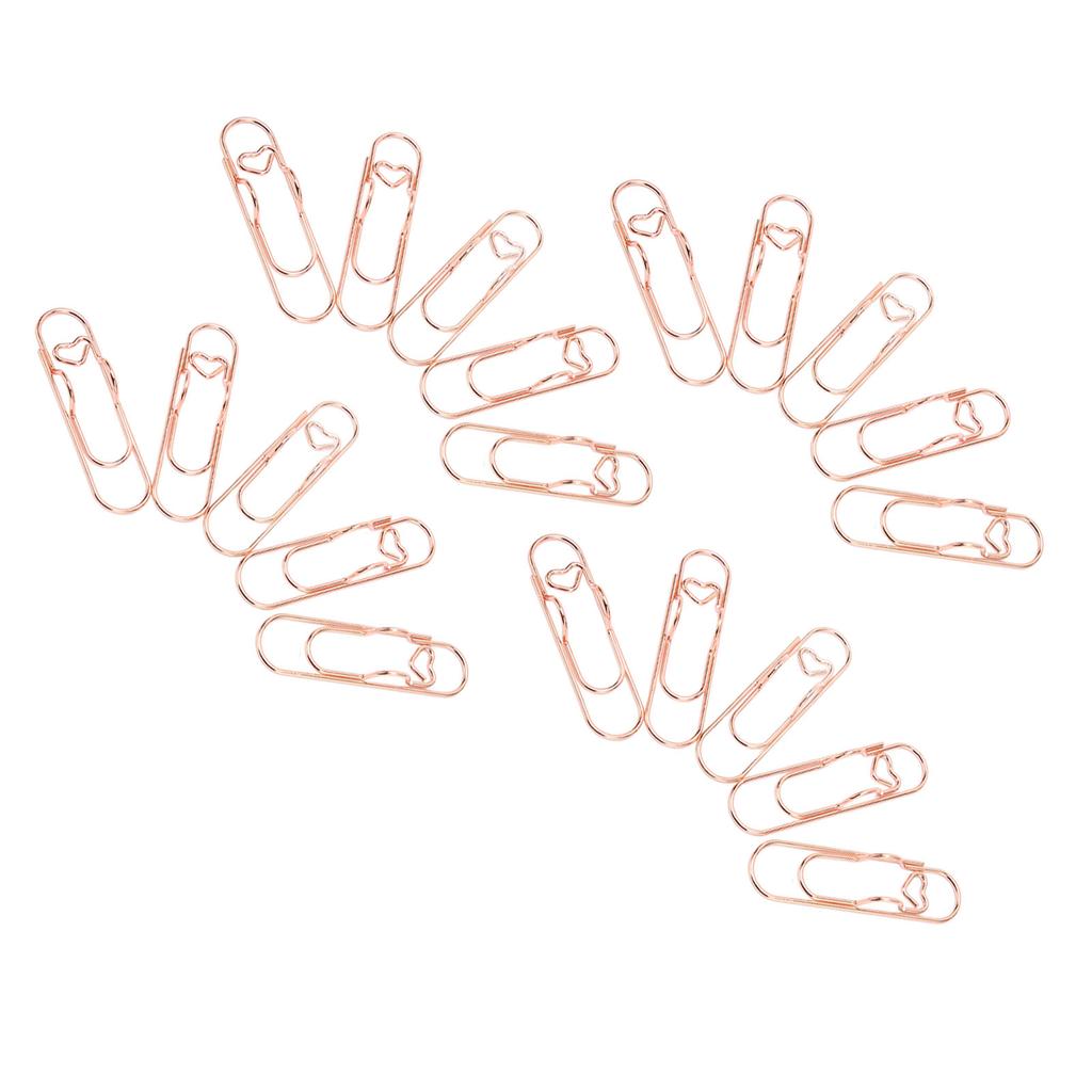 20pcs Pen Clips Metal Bookmark Paper Clip Stationery Tool Pen Holder Clips for Notebooks Book  