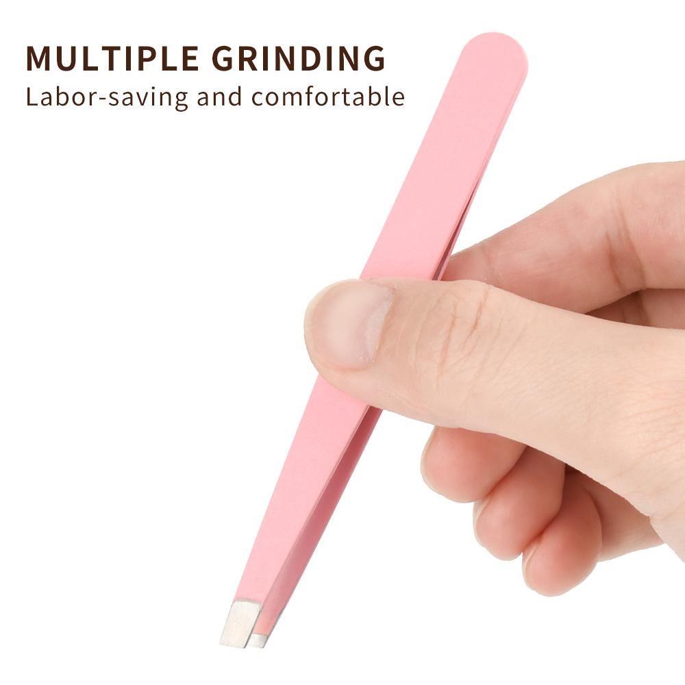Factory Direct MAYFAIRY Customized Beauty Tool 4pcs Stainless Steel Multi-Purpose Slanted Tweezers Set Reusable Durable for