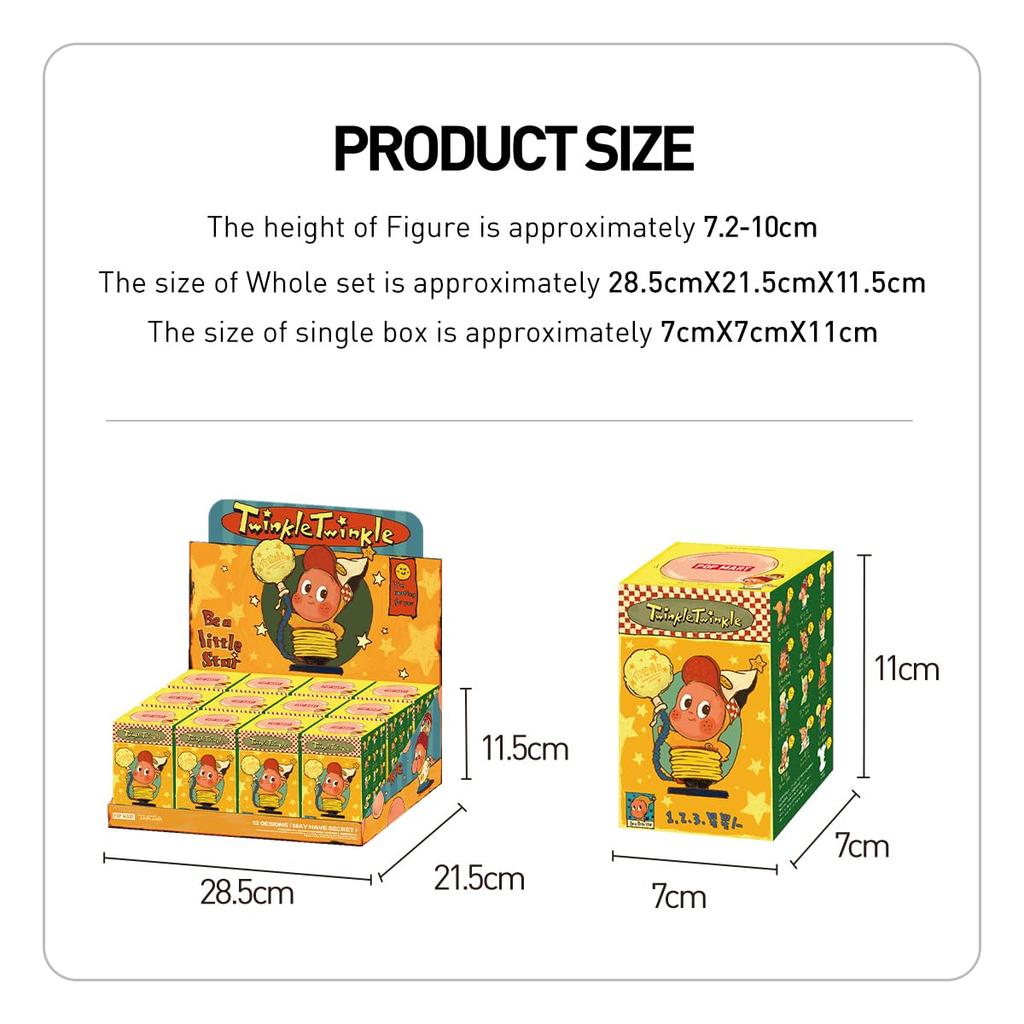 POP MART Twinkle Twinkle Be a Little Star Series Pop Mart Gachapon Blind Box Figure Пластиковая модель Премиум-игрушка Мягкий винил ПВХ Оригинальный персонаж