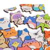 Yousheng DIY Wooden Cat Coloring Puzzle with Frame Pens 2-in-1 Coloring Irregular Jigsaw Puzzle Craft Kit 3D Puzzle Photo Frame Ornament Decoration