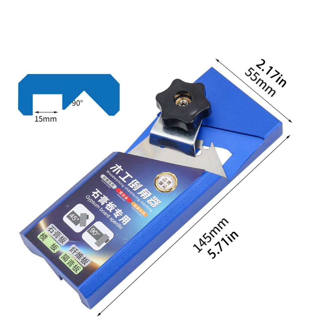 Ручной деревообрабатывающий станок с фаской под углом 45° и заусенцами с 10 лезвиями для гипсокартона, древесных плит, сухих стен