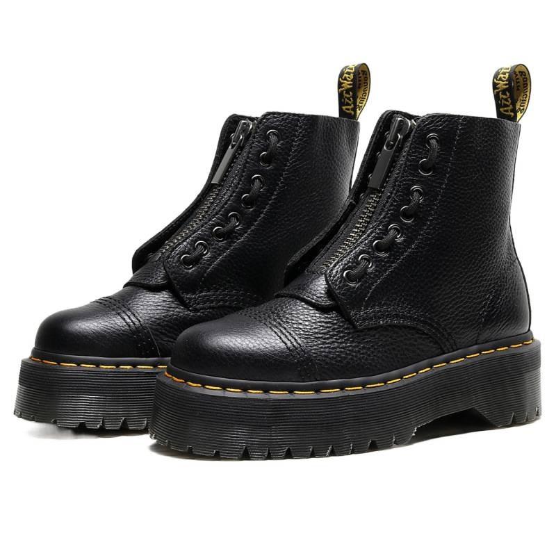 Личи туфли на платформе для женщин, британские повседневные ботинки, ботинки на каблуке, передняя молния, чел