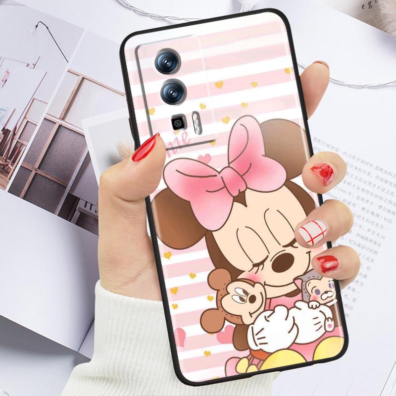 Розовый Микки Маус для Xiaomi Redmi 9A 9C 9AT 10C 9 9T 10 12C 13C 8 12 K60 A1 K50 K40 5G черный мягкий чехол для телефона