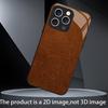 Classic Brown Leather Pattern fashion phone cases phone case fundas Glass Phone Case for iPhone 17 16 15 14 13 12pm Pro Plus