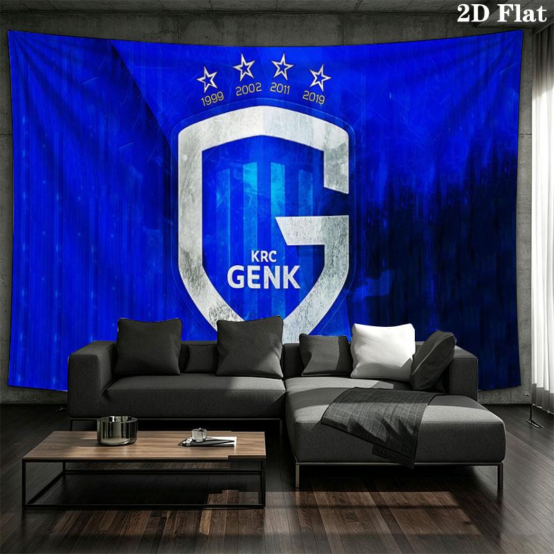 KRC Genk Wall tapestry, aesthetic printed fabric blanket, suitable for bedroom, living room, and home decor.