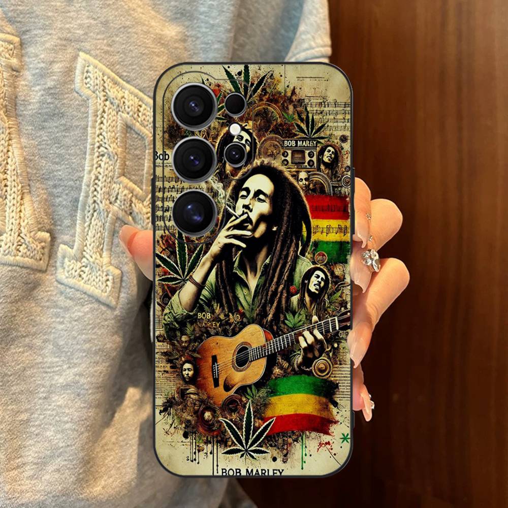 Чехол для телефона Singer B-Bob M-Marley для Samsung S 24 Fe 25 Ultra Plus 20 Lite 21 30 22 23 24 22 Ultra 5G Fundas