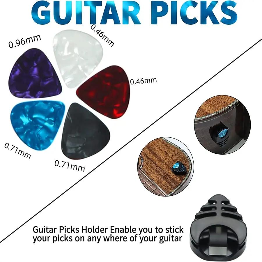 7pcs Guitar Capo for Acoustic And Electric Guitars With 5 Picks And 1 Holder