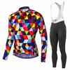 Mens Long Sleeve Cycling Jersey Shorts Set Mountain Bike Riding In