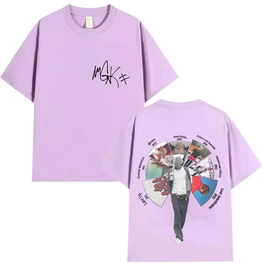 Custom Rapper MGK Lost Americana Tour Album 2025 Cover T Shirts Unisex Unisex Machine Gun Kelly Tshirts Hip Hop Oversized 100 Cott