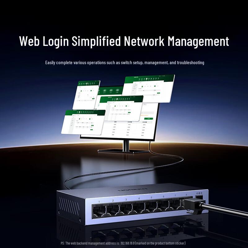 UGREEN 8-Port Gigabit Smart Managed Network Switch