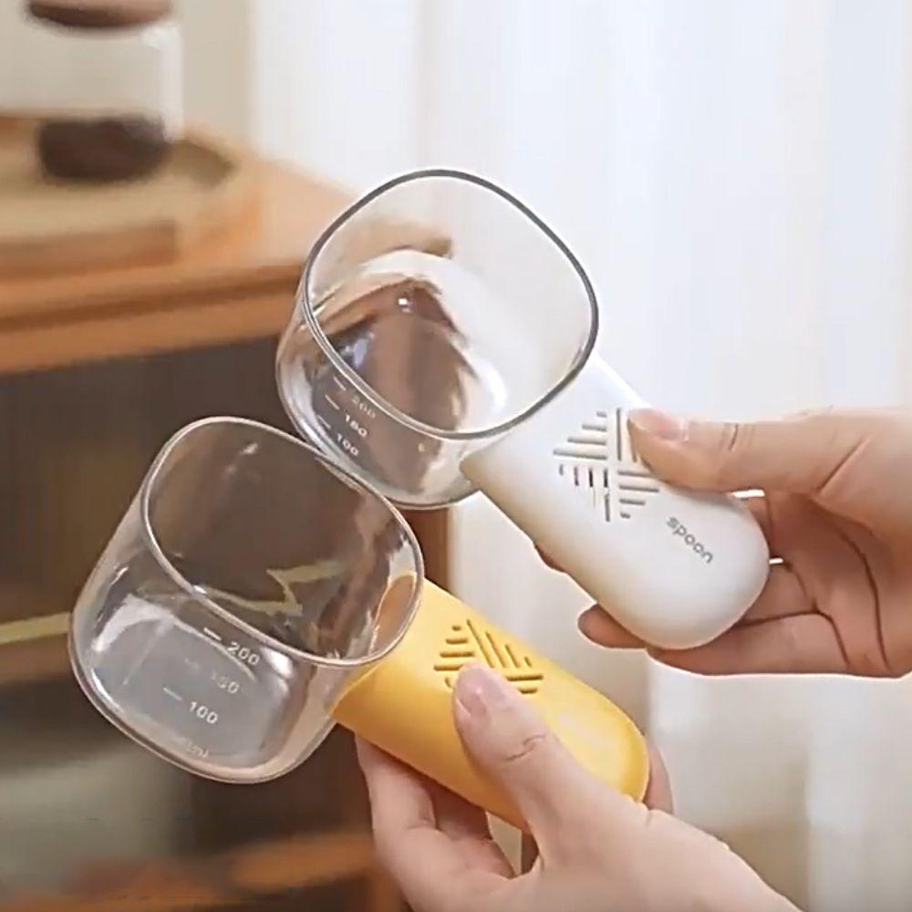 2 шт. Мерная ложка для риса со шкалой, Встроенная полость для хранения, Совок для корма для домашних животных, Ложка для зерна, Зерновые