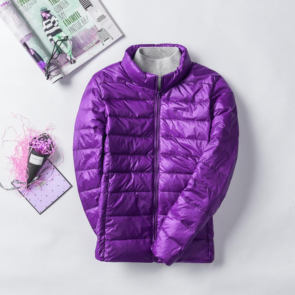 Elegant Autumn and Winter Slim Large Size Lightweight Collar Ladies Korean Version of The Down Jacket Female Short Jacket