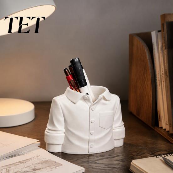 Durable PLA Pen Holder 3D Printed Shirt Shape Holder, Novelty Stationery Organizer, Cute Desk Accessories for Office Decorative Large Capacity