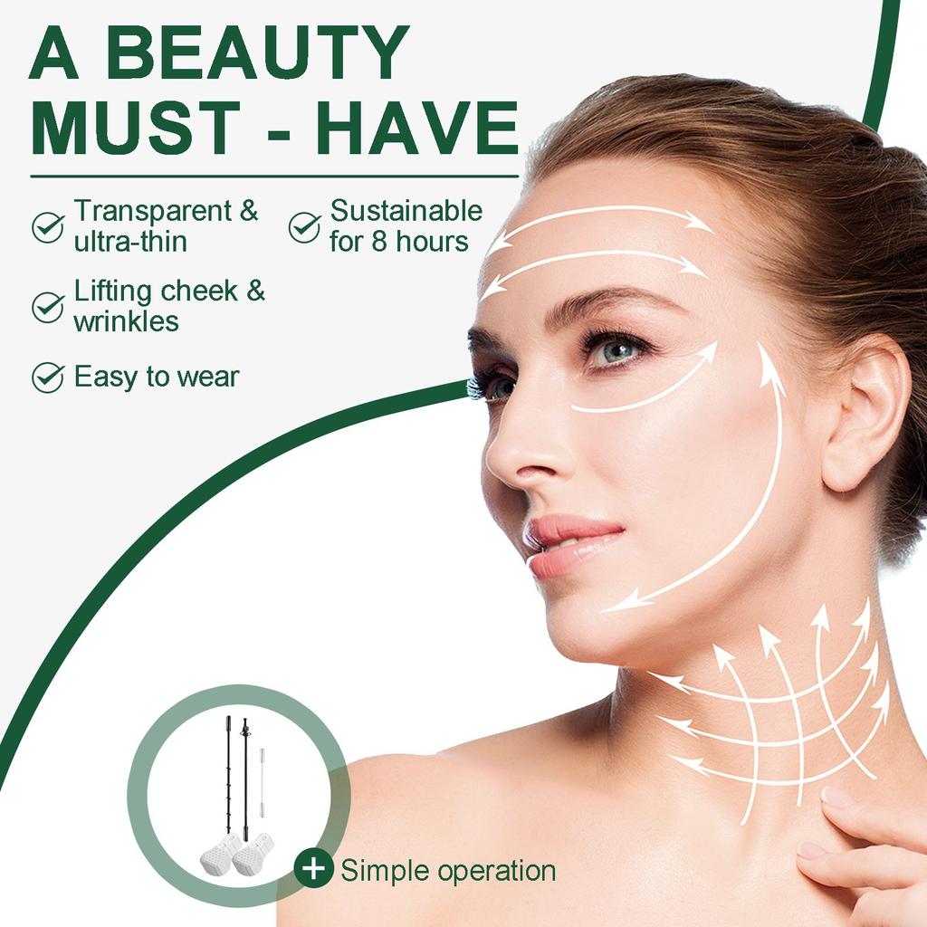 Лента для лифтинга лица, ультратонкая высокоэластичная лента, инструмент для макияжа, чтобы скрыть морщины на лице, двойной подбородок, V-образное лицо и подтянуть кожу, 30 шт.