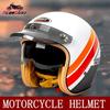 3/4 Open Face Motorcycle Helmet Adults - ABS Shell 3C Certified Retro Cruiser Style Multi-Color Options Scooter Bike