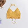 Bohemian Neck Vest Short Off-shoulder Straps Chest Pad Top Backless Hollow Tube Top Embroidery