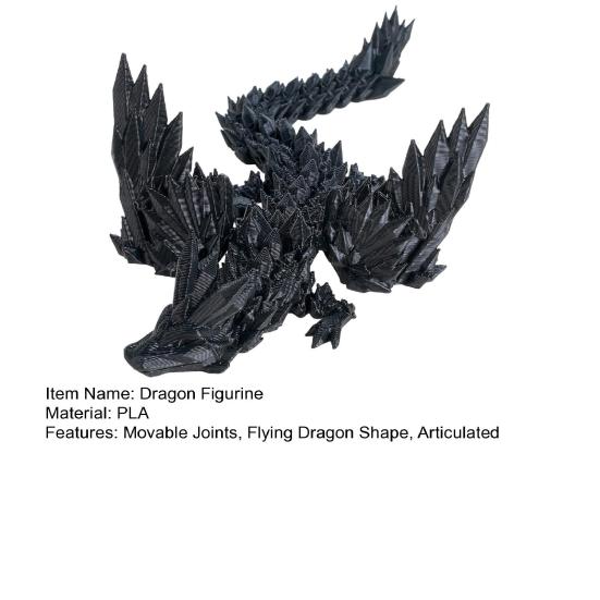 3D-печатная фигурка летающего дракона с подвижными суставами, красочная фигурка дракона, шарнирная модель крылатого дракона, игрушка-фиджет, настольное украшение, орнамент